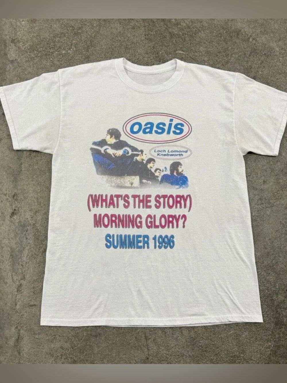 Oasis "(What's The Story) Morning Glory?" Summer 1996 White Graphic Tee